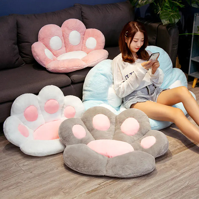Cartoon Cat Claw Backrest Cushion for Office Chair