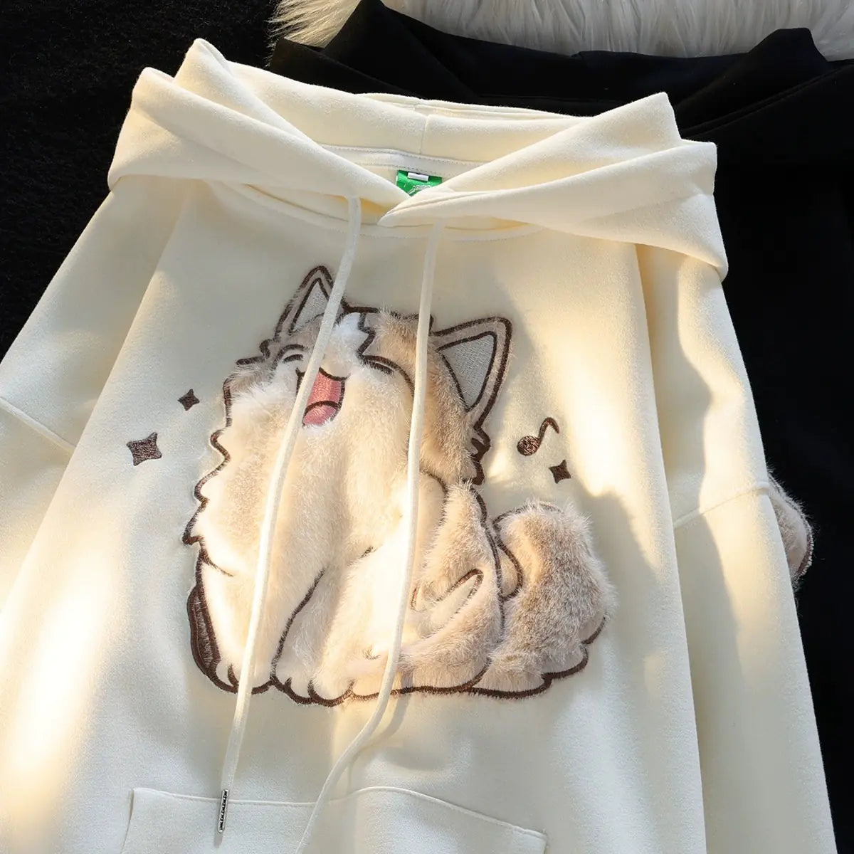 2023 Cartoon Embroidered Oversized Hoodie for Women