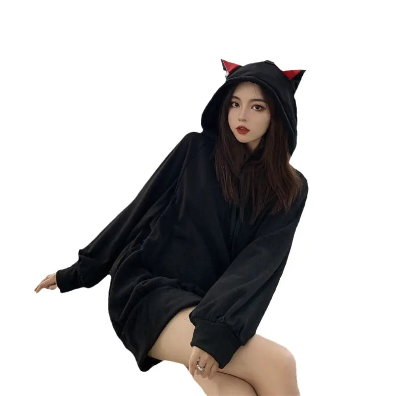 Winter Cute Cat Ear Hoodie