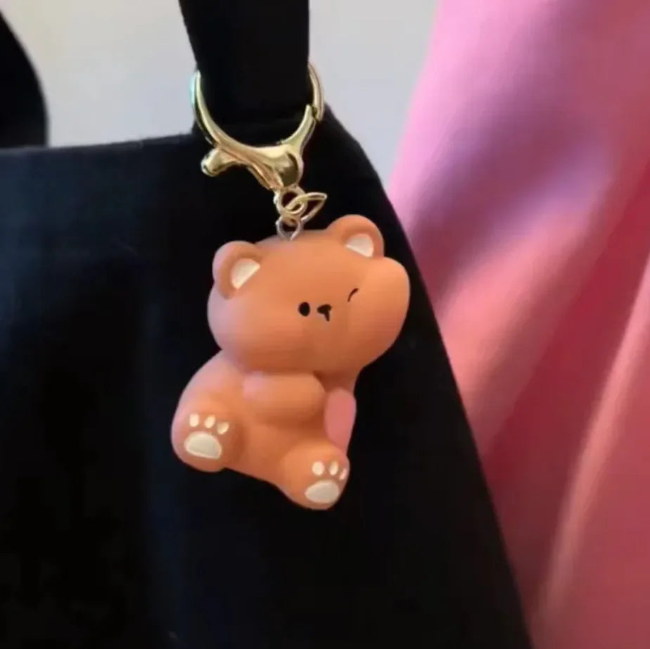 Cute Bear Couple Magnetic Keychain Set