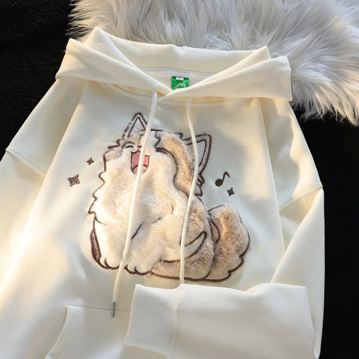 2023 Cartoon Embroidered Oversized Hoodie for Women